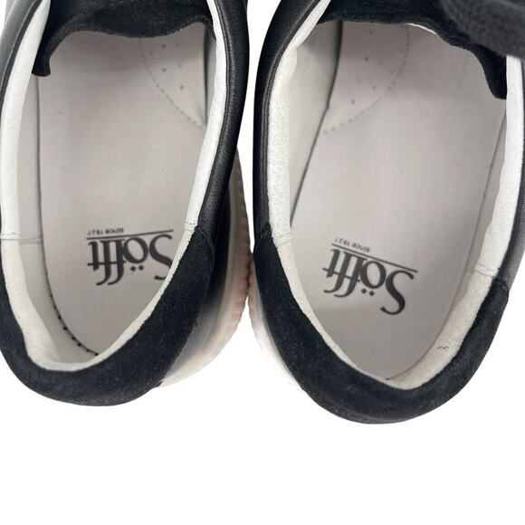 Söfft Fianna Black Leather Sneakers Women’s 8.5 Platform Comfort Lace-Up Shoes - Picture 7 of 8